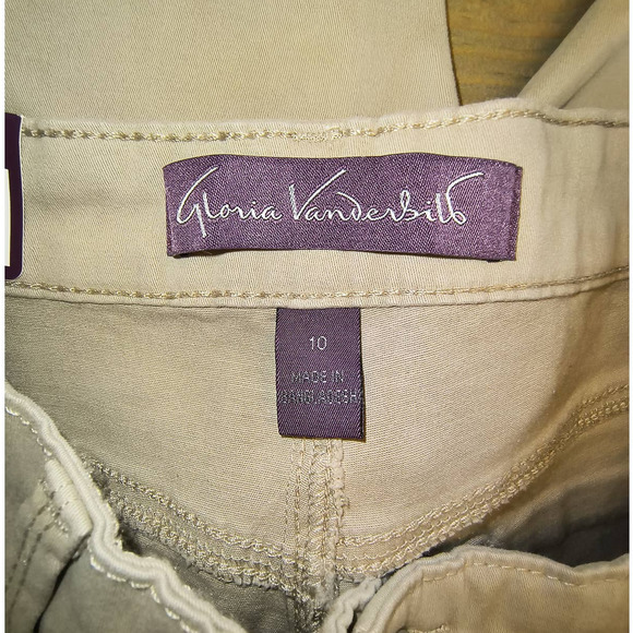 Gloria Vanderbilt Amanda Slim Leg Classic Rise Tan Jeans size 10S - Picture 2 of 16